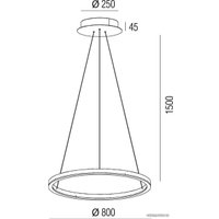 Подвесная люстра Donolux Ringlet S111028/1 D800 Black