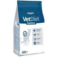 Сухой корм для кошек AlphaPet VetDiet Gastro для взрослых кошек 400 г