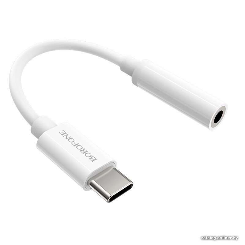 Адаптер Borofone BV13 USB Type-C - 3.5 Jack (белый)