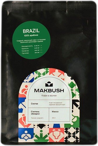 

Кофе MakBush Brazil зерновой 250 г