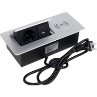 Блок розеток AKS выдвижной Nova 5 (1 розетка, алюминий) в Бобруйске