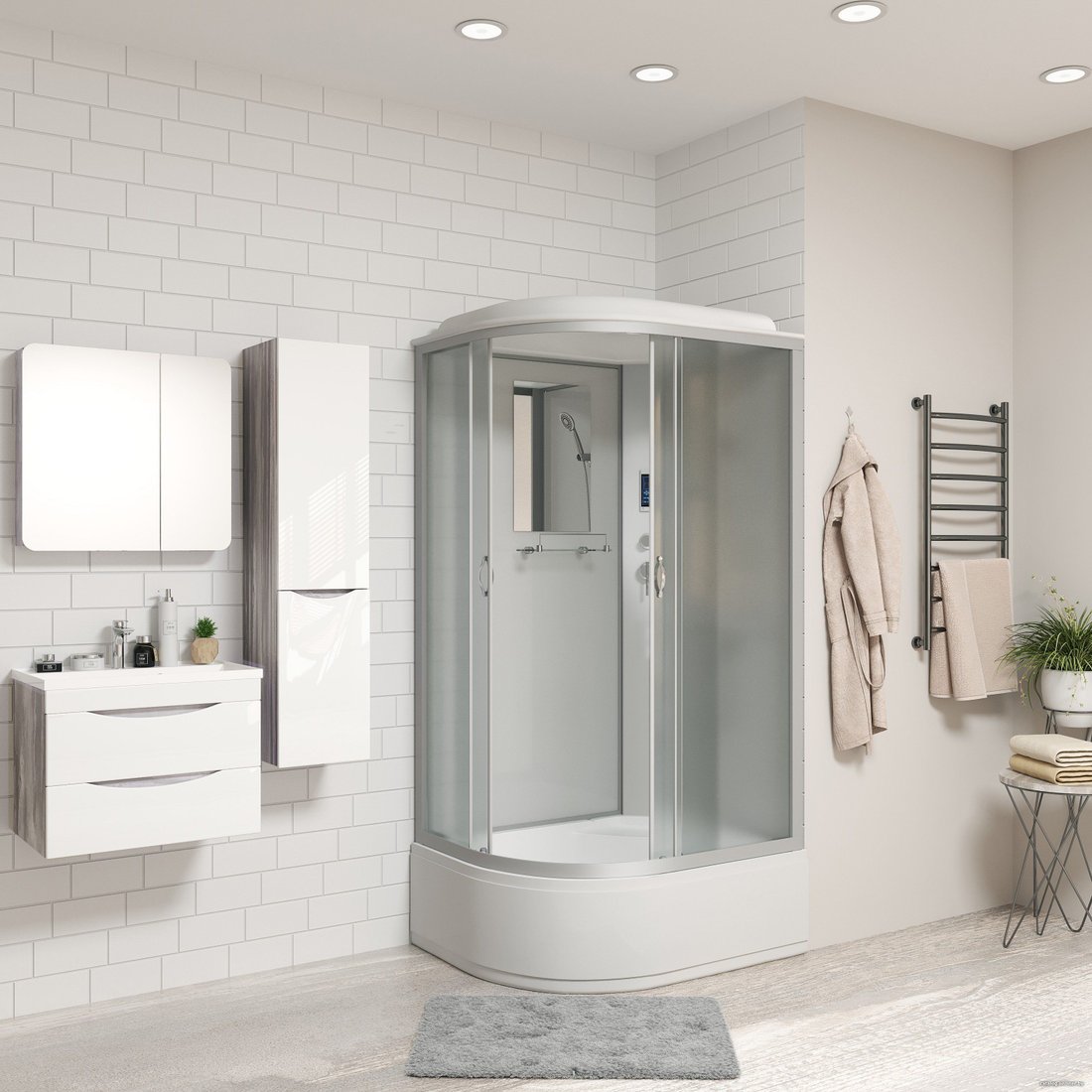 Душевая кабина Niagara NG-2310-14RP 120x80x215 (матовое стекло)