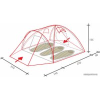 Треккинговая палатка GOLDEN SHARK Finn 3 (серый)