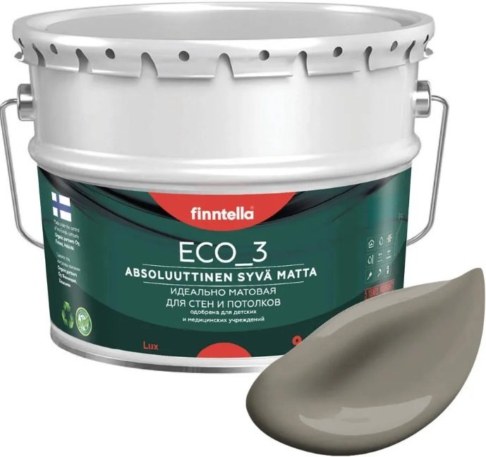 

Краска Finntella Eco 3 Wash and Clean Maa F-08-1-9-LG233 9 л (св.-коричневый)