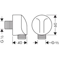 Шланговое подключение Hansgrohe Fixfit E 27454000