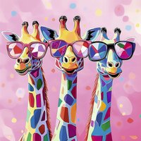 Алмазная мозаика  Феникс+ Три жирафа 71435