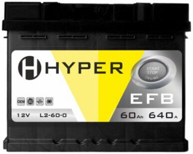 Автомобильный аккумулятор Hyper EFB R+ (60 А·ч)