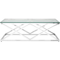 Журнальный столик Stool Group Инсигния 120x60 (серебро)