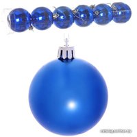 Елочная игрушка Серпантин Глянец шар 6 см 6 шт (синий) 183-879