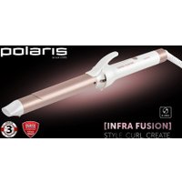 Круглая  плойка Polaris PHS 2517MI (белый/розовое золото)