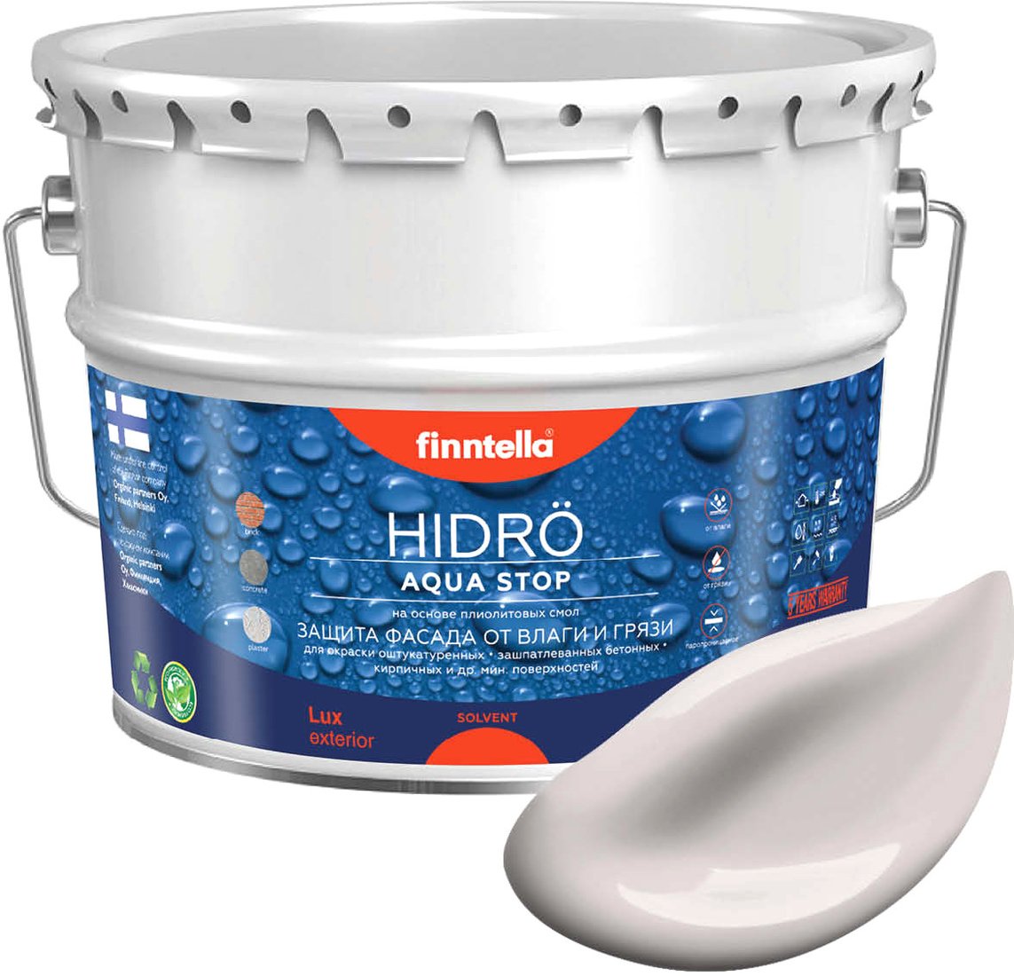 

Краска Finntella Hidro Lilja F-14-1-9-FL109 9 л (нежно-лиловый)