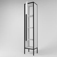  Дабер Шкаф-пенал 021 СТ21.0.1.5 (белый/черный)