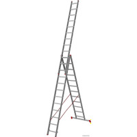 Лестница-стремянка Новая высота NV 123 алюминиевая трёхсекционная 3x12 ступеней в Барановичах