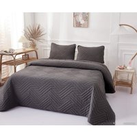 Набор текстиля для спальни Sofi De MarkO Мориц 230х250 Пок-МЦ-ан-230х250 (антрацитовый)