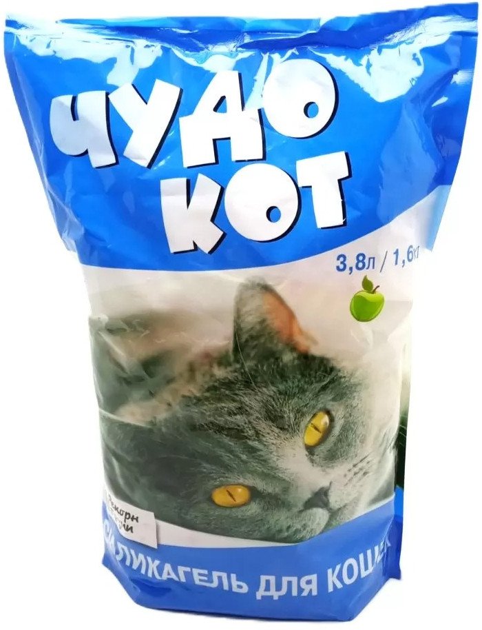 

Наполнитель для туалета Чудо Кот Силикагелевый Яблоко (1.6 кг/3.8 л)