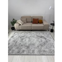 Ковер для жилой комнаты Radjab Carpet Афина Прямоугольник 9017A 12895RK (1.6x2.3, Grey/Cream)