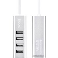 USB-хаб Hoco HB1 (серебристый)