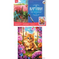 Картина по номерам Lori Котенок на качелях Рх-166