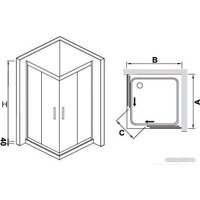 Душевой уголок RGW HO-312 (HO-31 + Z-42) 030631211-11 110x110 (хром/прозрачное стекло)