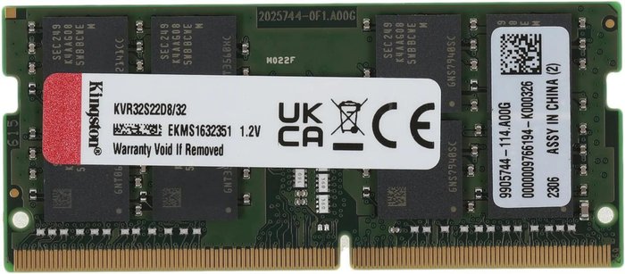 Kingston 32GB DDR4 SODIMM PC4-25600 KVR32S22D8/32