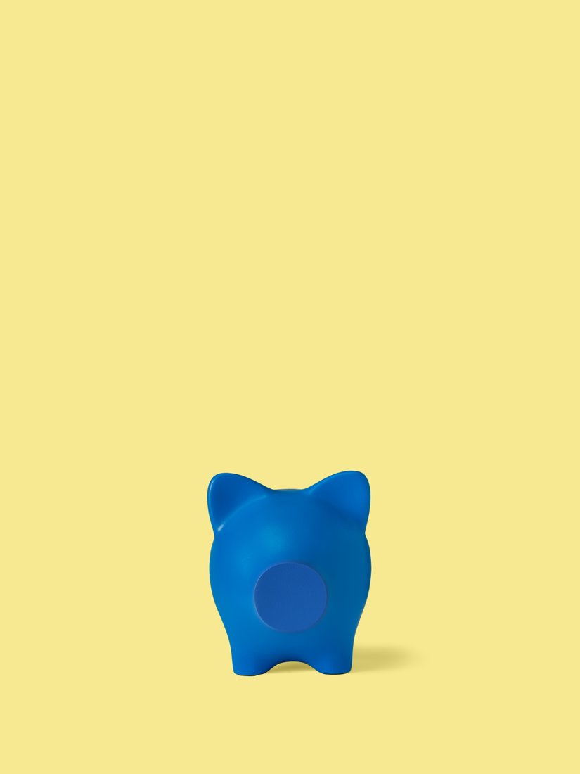 

Копилка для денег PIG BANK свинка-копилка S (синий)