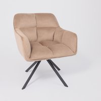 Интерьерное кресло AksHome Virginia (велюр, капучино HCJ-11/черный)