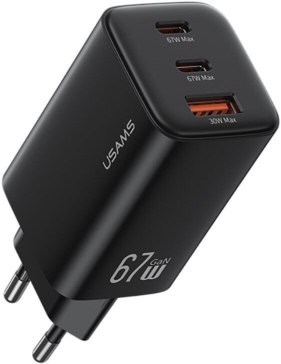 

Сетевое зарядное Usams CC265 67W GaN (черный)