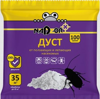 Средство от насекомых Nadzor ДУСТ от ползающих насекомых 100 г