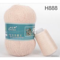 Набор пряжи для вязания ХоббиБум Пух норки H888 50 г 340 м (ванильный розовый)