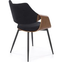 Стул с подлокотниками Halmar K586 (черный/орех)