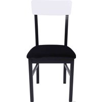 Стул DREWMIX Leo 1 (черный велюр 29B/черный/белый)