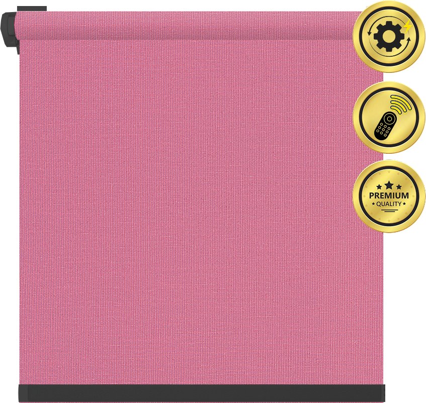 

Рулонная электроштора НеоФьюжен Эден 200 180х250 левая (малиновый, черная фурнитура)