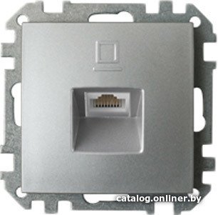 Розетка компьютерная Bylectrica Стиль РК18-007 (серебристый)