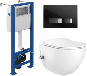 Унитаз подвесной Creavit Free FE322-34CB00E-0002 (KC0903.02.0000E + S-IN-MZ-VECTOR + P-BU-MOV/Blg/G)