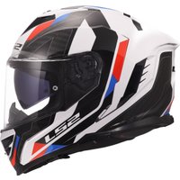 Мотошлем LS2 FF818 Storm III Sporty (M, белый/синий/красный)