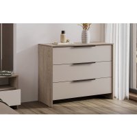 Комод Mio Tesoro Камелия 1 3 ящика (дуб эндгрейн/меланж)