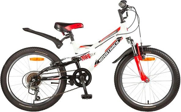 

Детский велосипед Novatrack Shark 20 20SS6V.SHARK.WT20 (белый/красный, 2020)