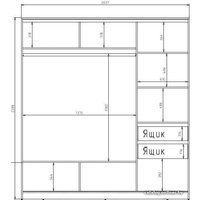 Шкаф-купе Рэйгрупп 203450 SSX Elgon РГ-08.03 (сосна натуральная/хром)