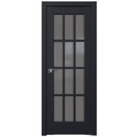 Межкомнатная дверь ProfilDoors 102U L 90x200 (черный матовый, стекло графит)