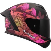 Мотошлем LS2 FF820 Rapid III Poppies II (XS, черный/розовый)