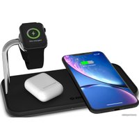 Беспроводное зарядное Zens Dual+Watch Aluminium Wireless Charger (черный)