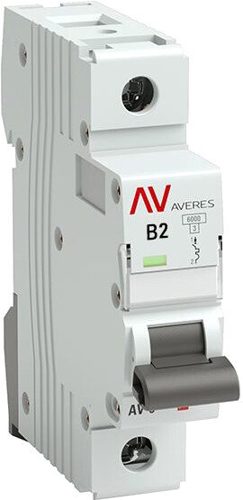 

Выключатель автоматический EKF Averes AV-6 1P 2A (B) 6kA mcb6-1-02B-av
