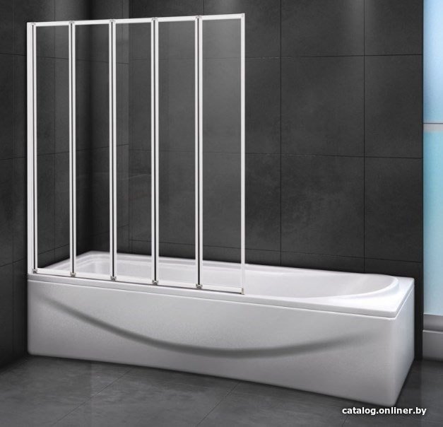 Стеклянная шторка для ванны Cezares RELAX-V-5-120/140-P-Bi-R