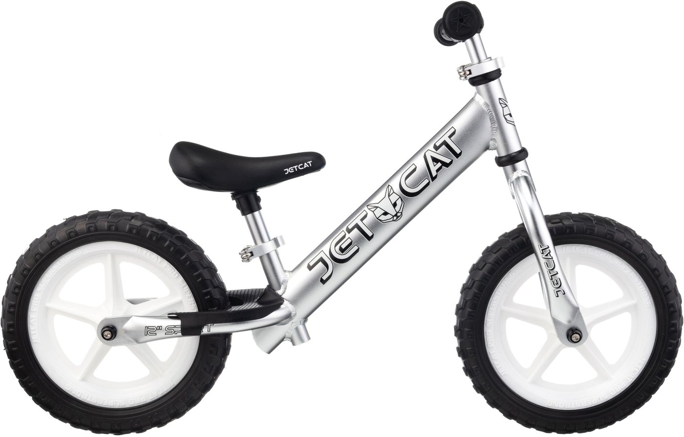 

Беговел JetCat 12 Sport SLT EVA (серебристый, белые колеса)