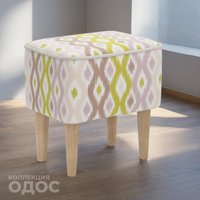 Пуф MONOFIX Одос Принт пуф (абстракция оливковый/микровелюр)