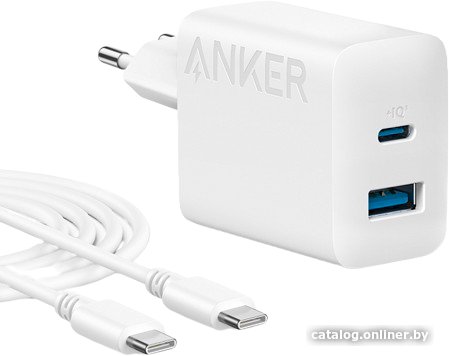 Сетевое зарядное Anker 312 20W Wall Charger (2 Ports) + C