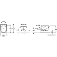 Унитаз подвесной Lavinia Boho Bristol Rimless 3305002R (чаша, пневмокрышка)