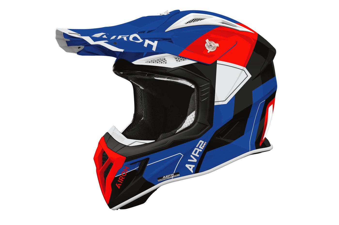 

Мотошлем Airoh Aviator Ace 2 Shield AV22S18-L (L, синий/красный глянец)