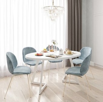 Кухонный стол Домус Диннер 2 (белый/белый)