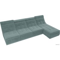 Модульный диван Лига диванов Холидей люкс 105554 (велюр, бирюзовый)